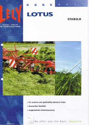 Rotary tedders Lely Lotus 460 Stabilo AWS