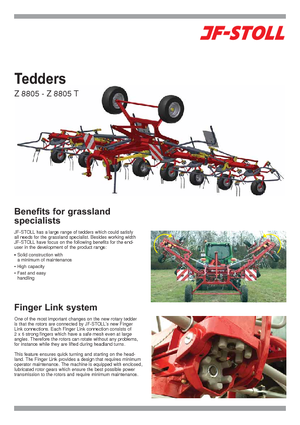 Rotary tedders JF-Stoll Z 8805 T