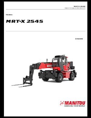 Üst yapılı teleskopik yükleyiciler Manitou MRT-X 2545