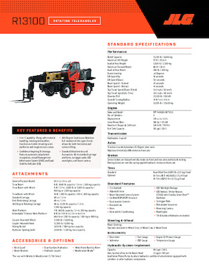 Rotating telehandlers JLG R13100