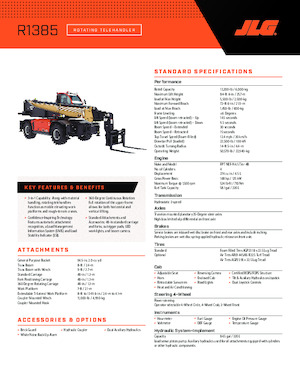 Rotating telehandlers JLG R1385