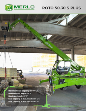 Rotating telehandlers Merlo Roto 50.30 S Plus