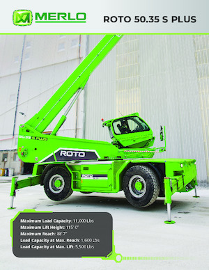 Rotating telehandlers Merlo Roto 50.35 S PLUS