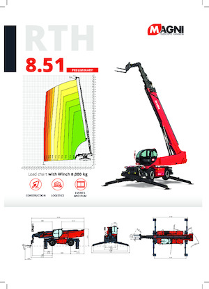 Üst yapılı teleskopik yükleyiciler MAGNI RTH 8.51