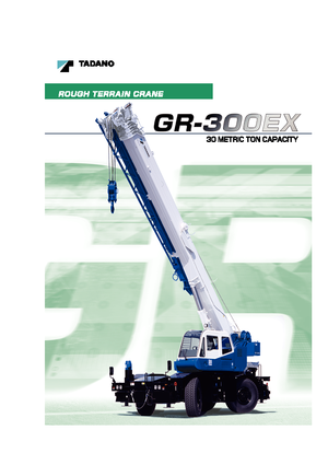 Rough-terrain Cranes Tadano GR 300 EX