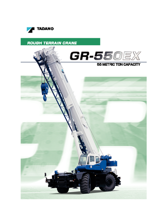 Rough-terrain Cranes Tadano GR 550 EX