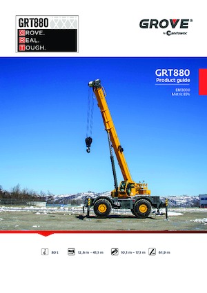 Rough-terrain Cranes Grove GRT880 