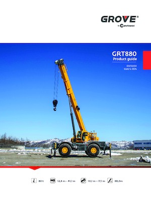 Rough-terrain Cranes Grove GRT880 