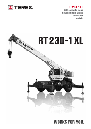Rough-terrain Cranes Terex Bendini RT 230-1 XL