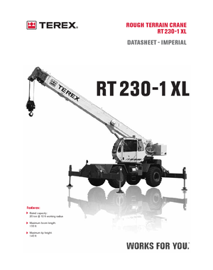 Rough-terrain Cranes Terex Bendini RT 230-1 XL