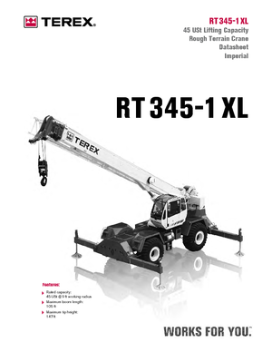 Rough-terrain Cranes Terex Bendini RT 345 XL