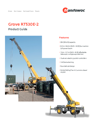 Rough-terrain Cranes Grove RT530E-2 