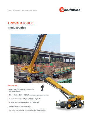 Rough-terrain Cranes Grove RT 600 E
