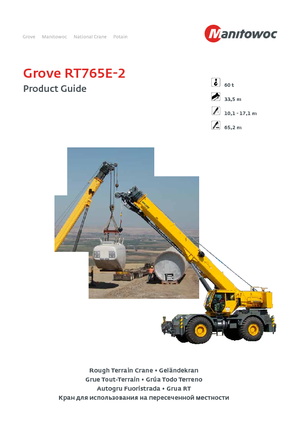 Rough-terrain Cranes Grove RT765E-2