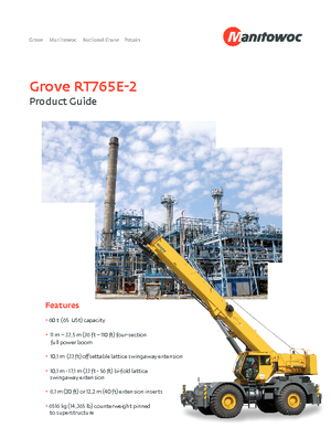 Rough-terrain Cranes Grove RT765E-2