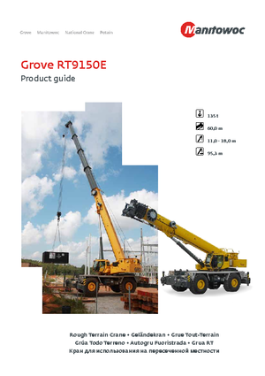 Rough-terrain Cranes Grove RT9150E
