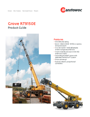 Rough-terrain Cranes Grove RT9150E
