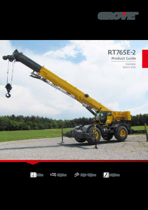 Rough-terrain Cranes Grove RT765E-2