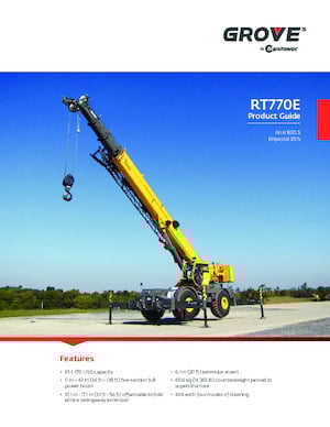 Rough-terrain Cranes Grove RT770E