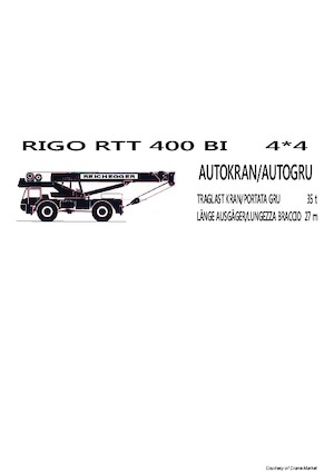 Engebeli Arazi Vinçleri RIGO RTT 400