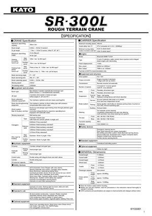 Rough-terrain Cranes Kato SR 300 L 4x4