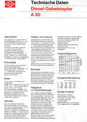 Rough Terrain Forklifts O&K A 30 B