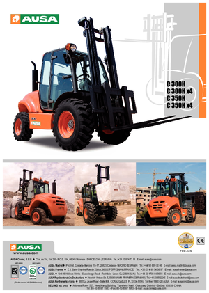 Rough terrain forkliftler Ausa C 300 H x 4