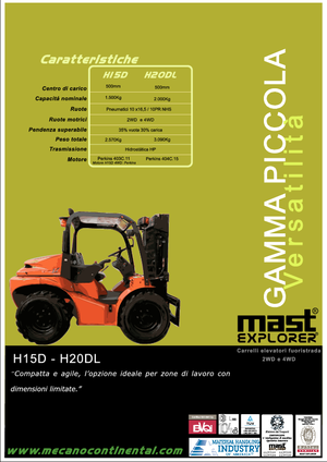 Rough Terrain Forklifts Mast Explorer H 15 D
