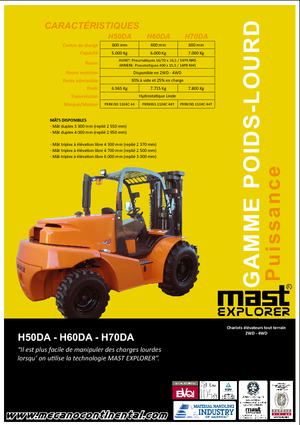 Rough terrain forkliftler Mast Explorer H 50 DA