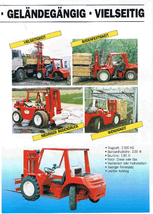 Rough terrain forkliftler Manitou 4 RM 20 HP