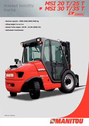Rough terrain forkliftler Manitou MSI 20 T
