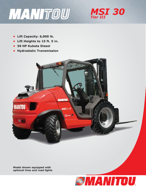 Rough terrain forkliftler Manitou MSI 30 T