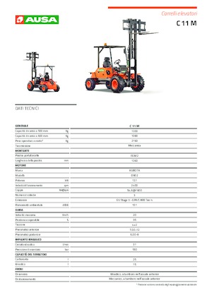 Rough Terrain Forklifts Ausa C 11 M