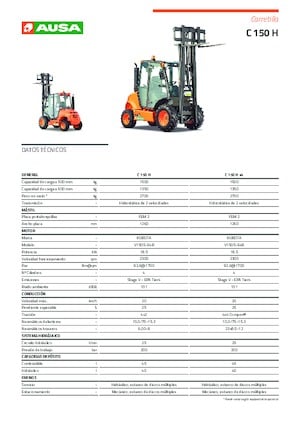 Rough Terrain Forklifts Ausa C 150 H