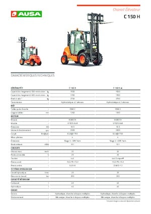 Rough Terrain Forklifts Ausa C 150 H