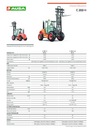 Rough terrain forkliftler Ausa C 200 H