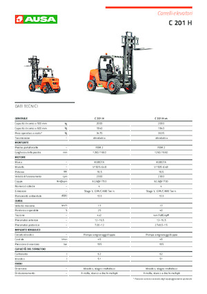 Rough terrain forkliftler Ausa C 201 H x2