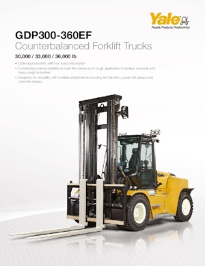 Rough terrain forkliftler Yale GDP360EF