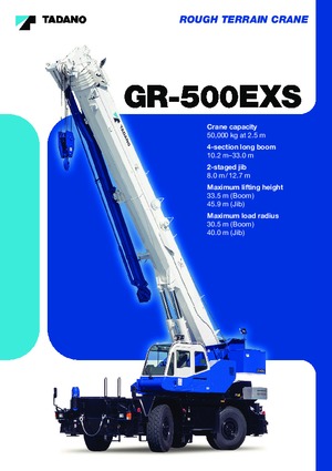 Engebeli Arazi Vinçleri Tadano GR-500EXS