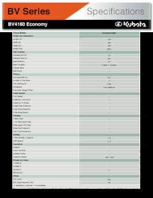 Round balers Kubota BV4160 Econo