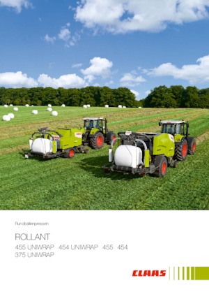 Yuvarlak balya yapıcılar Claas Rollant 455 RC Uniwrap 