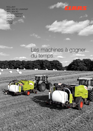 Round balers Claas Rollant 375 RC Uniwrap