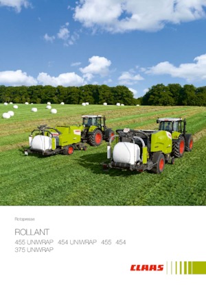 Yuvarlak balya yapıcılar Claas Rollant 455 RC Uniwrap 