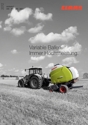 Yuvarlak balya yapıcılar Claas Variant 365 RC Pro
