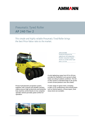 Rubber-wheeled Rollers Ammann AP 240 T2