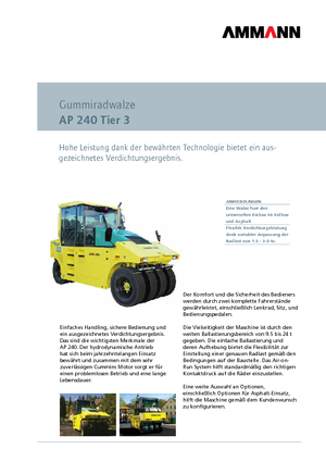 Rubber-wheeled Rollers Ammann AP 240 T3