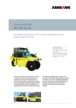 Rubber-wheeled Rollers Ammann AP 240 T4