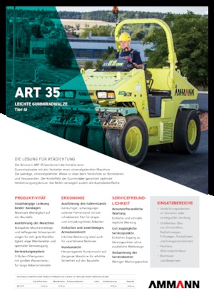 Lastik tekerlekli makaralar Ammann ART 35