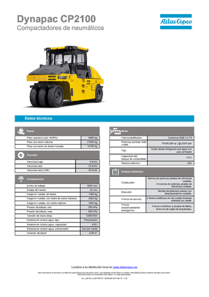 Rubber-wheeled Rollers Dynapac CP 2100