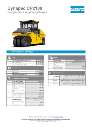 Rubber-wheeled Rollers Dynapac CP 2100